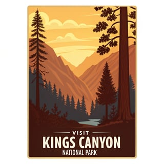 Kings Canyon Sunset Illustration