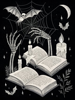 Vintage Halloween Book Art