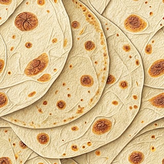 Close-up of a textured flour tortilla