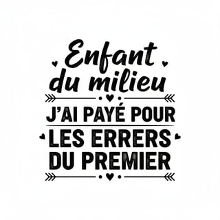 Bold French Typography T-Shirt Design