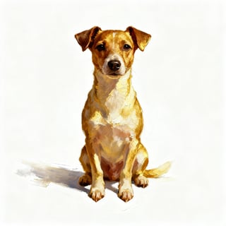 Realistic Jack Russell Acrylic Illustration