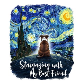 Starry Night Staffordshire Bull Terrier