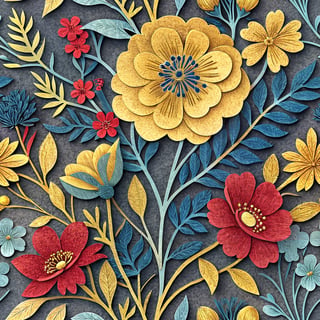 Bold Floral Paper Cutouts