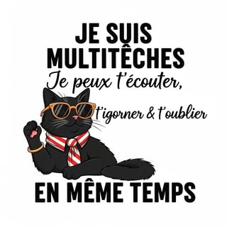 Bold Fonts with Script and Black Cat