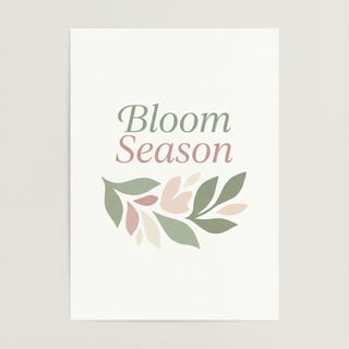 Bloom Season Minimal Typography