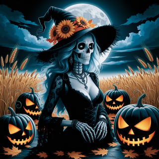 Dark Halloween Witch Digital Art