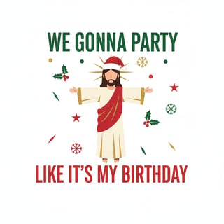 Trendy Christmas Jesus Graphic Design