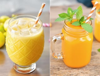 Tropical Pineapple Cocktail & Mint Smoothie