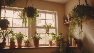 Boho Room with Climbing Plants