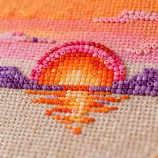 Seed Bead Sunset Art