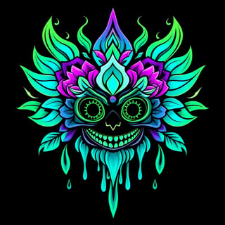 Symmetrical Fantasy Flower Illustration