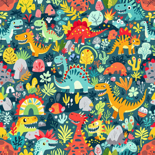 Playful Dinosaur Pattern for Kids