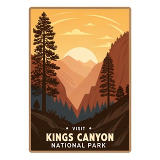 Kings Canyon Sunset Illustration