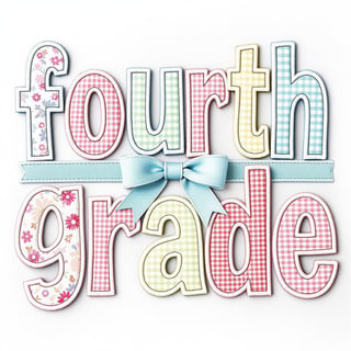 Floral Fourth Grade T-Shirt Design