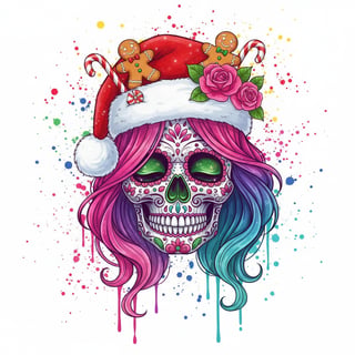 Day of the Dead Christmas Sugar Skull