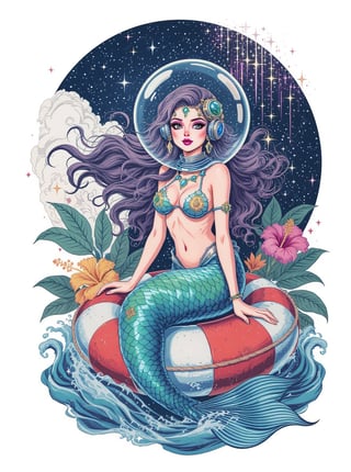 Cosmic Mermaid on Floating Buoy