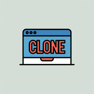 Minimalistic Flat Design Clone Icon