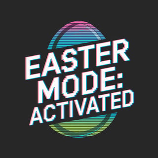 Retro 80s Easter Egg Design