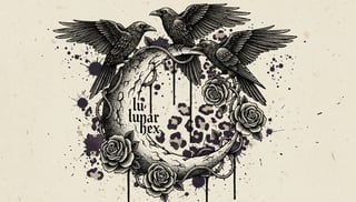 Black White Gothic Moon Illustration