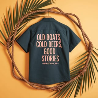 Tropical Shirt Design with Bold Lettering
