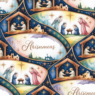 Christmas Religious Symbols Pattern
