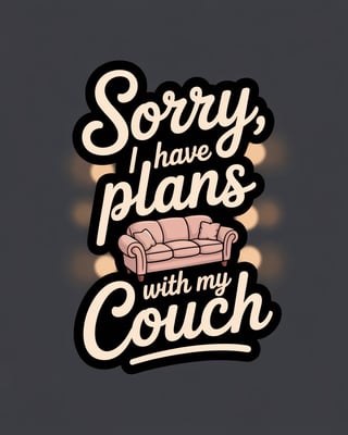 Cozy Handwritten Couch Quote