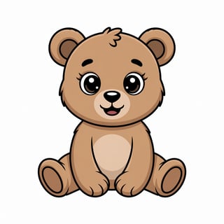 Cute Animated Nursery Bear Art