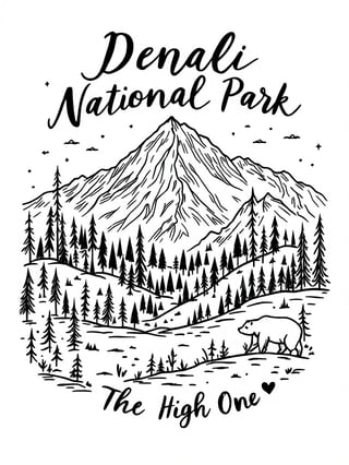 Denali National Park T-Shirt Design