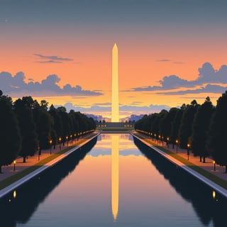Vintage Art Deco Washington D.C. Poster