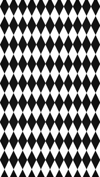Black and White Harlequin Diamond Pattern
