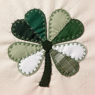 Patchwork Shamrock Folk Art Design
