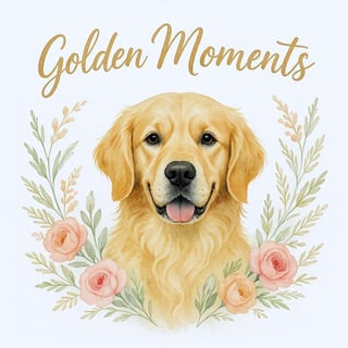 Golden Retriever Watercolor Art