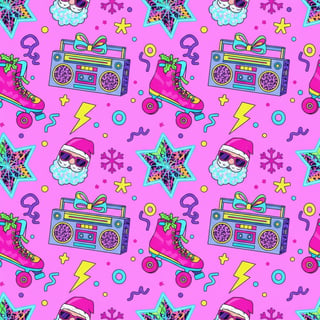Retro 80s Christmas Pattern