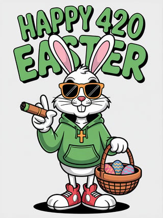 Stylized Bunny for 420 Easter Celebration