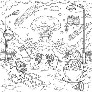 Black & White Animal Coloring Pages