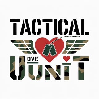 Tactical Love Unit Stencil Typography