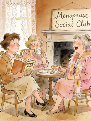 Menopause Social Club Cartoon Art