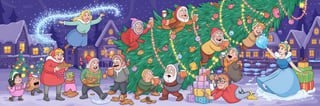 Humorous Fairy-Tale Christmas Scene
