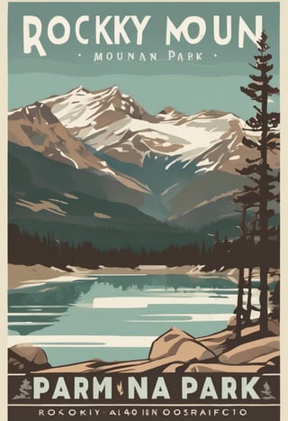 Vintage Rocky Mountain National Park Poster