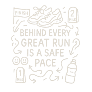 Line-Art Running T-Shirt Design