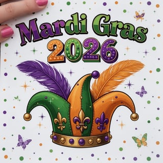 Mardi Gras 2026 Festive Illustration
