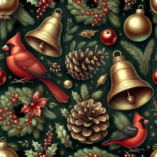 Witchy Yule Christmas Seamless Paper