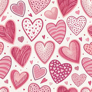Bright Candy Pink Hearts Graphic