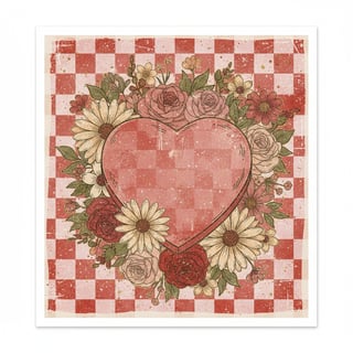 Vintage Heart-Shaped Candy Box Art