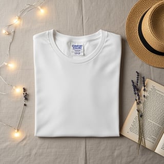 Comfort Colors 1717 White T-Shirt Mockup