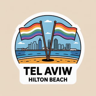 Tel Aviv Pride Sticker Illustration