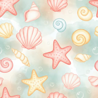 Cute Shells & Starfish Pattern