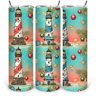 Florida Lighthouse Christmas Pattern