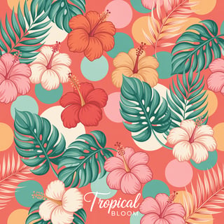 Tropical Floral Seamless Pattern