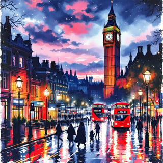 Vibrant London Travel Poster